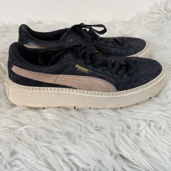 Puma Shoes - PUMA Suede Platform Trace Shimmer Sneakers Size 7